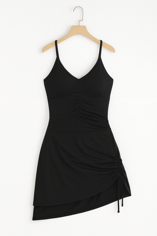 Bademode mit V-Ausschnitt und verstellbarem Saumdesign