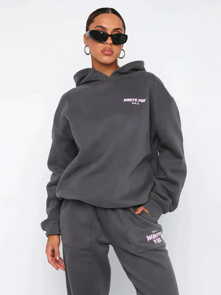 ErnestiKapuzenpullover Set für Damen mit modernem Rückendetailna