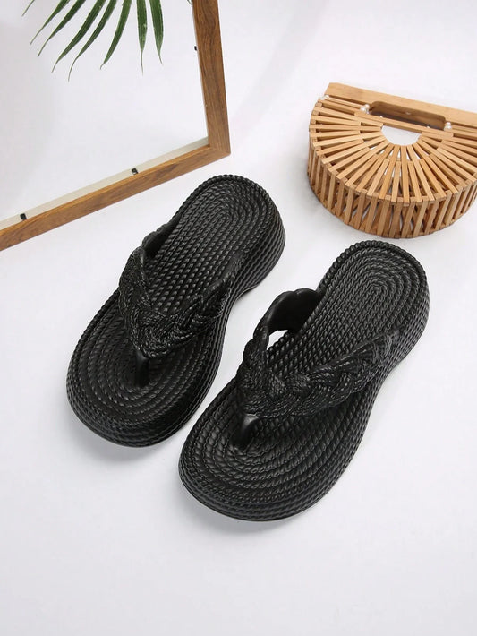 Sandalen mit geflochtenem Muster und weicher, dicker EVA-Sohle