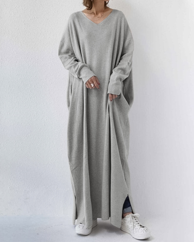 Vera® | Elegantes Langarmkleid mit V-Ausschnitt