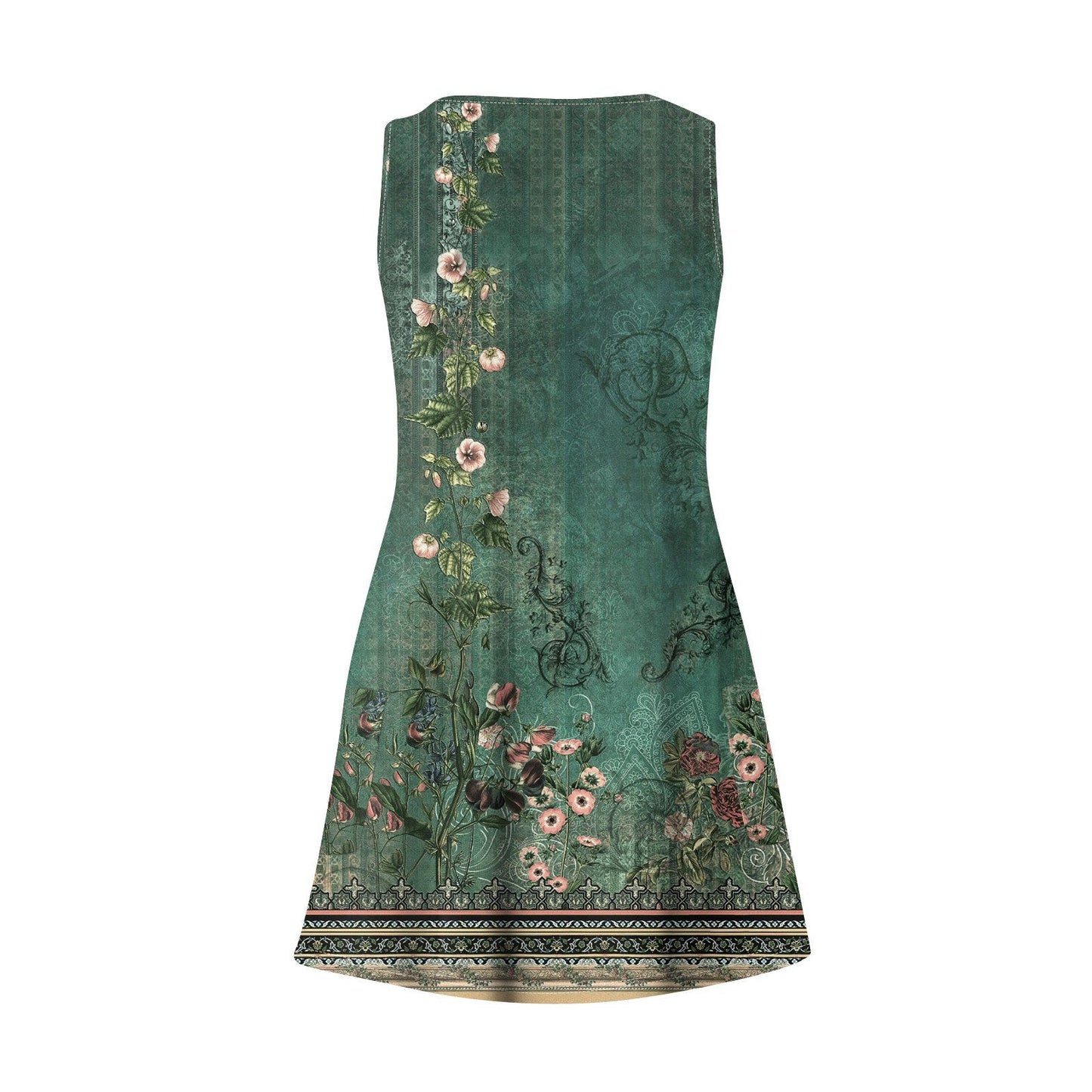 Bademode Damen Strandkleid mit Blumenprint und Rückenfrei