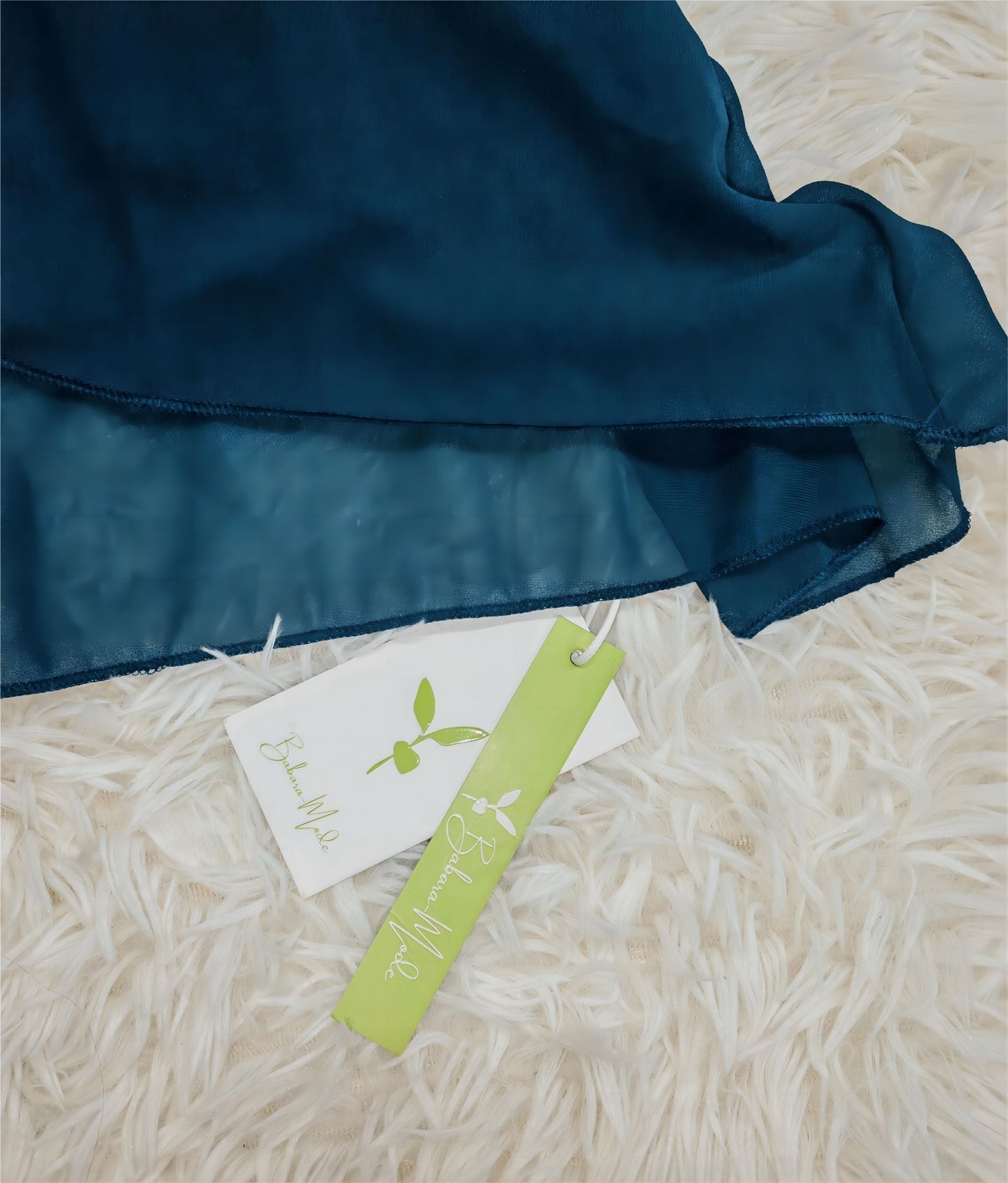 Blaues Midikleid: Kurze Ärmel & Schnürung – Perfekt für Frühling