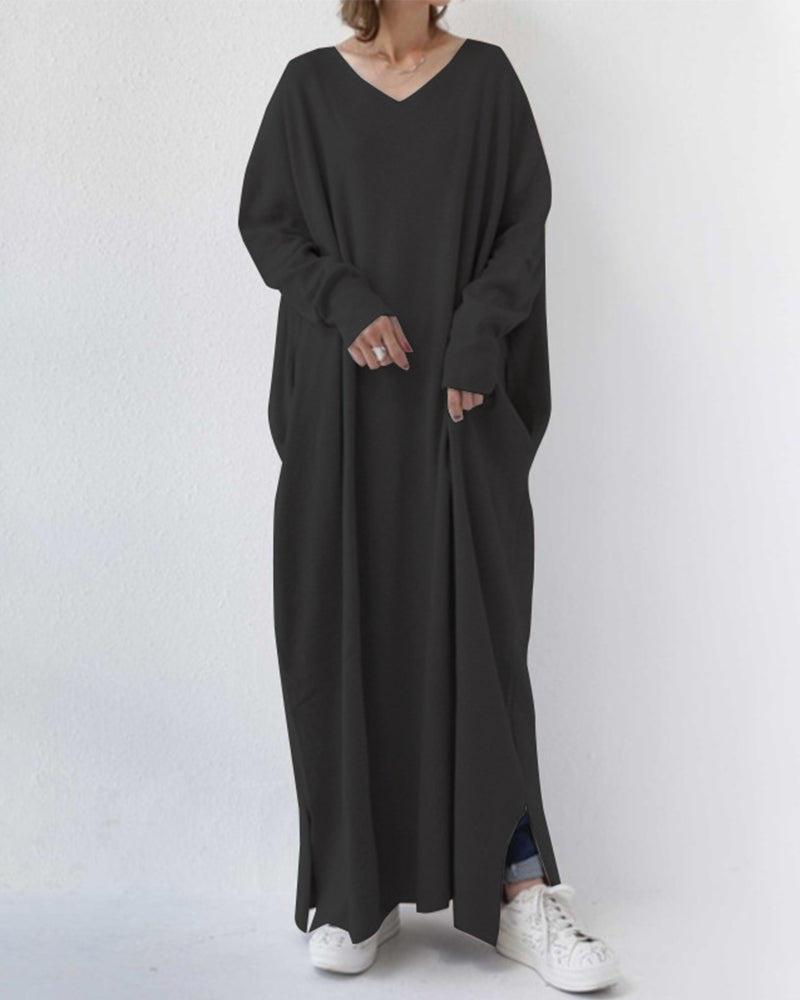 Vera® | Elegantes Langarmkleid mit V-Ausschnitt