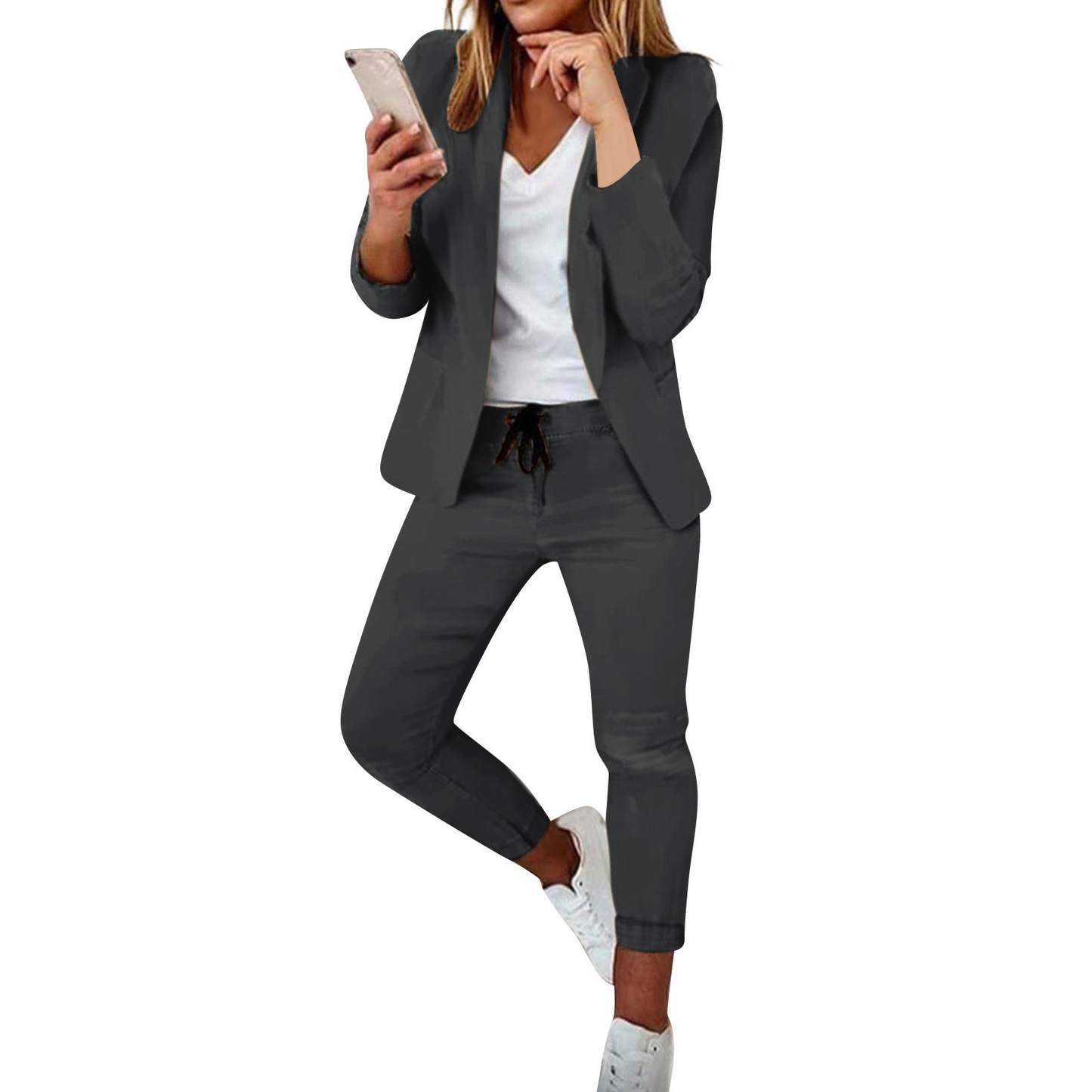 Sets Damen Blazer Hose Kombination für Büro und Freizeit