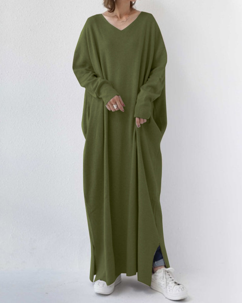 Vera® | Elegantes Langarmkleid mit V-Ausschnitt