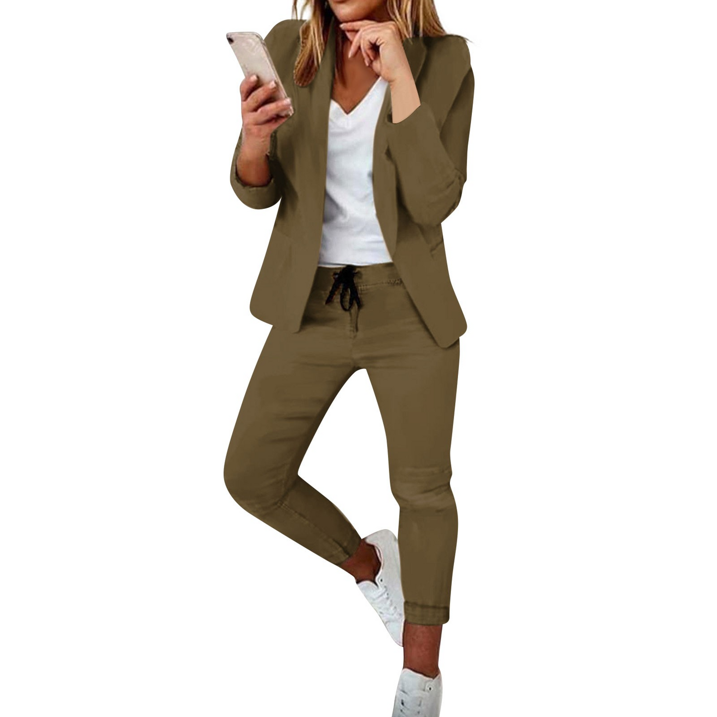 Sets Damen Blazer Hose Kombination für Büro und Freizeit