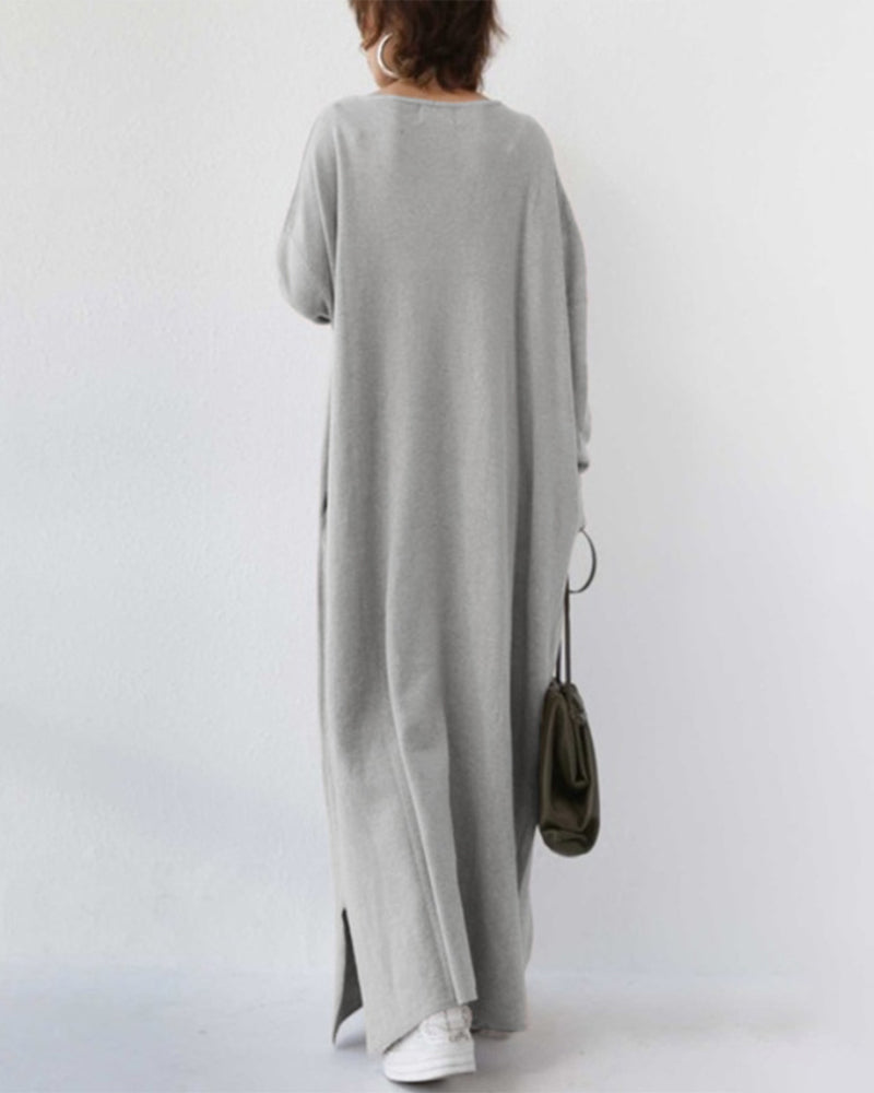 Vera® | Elegantes Langarmkleid mit V-Ausschnitt