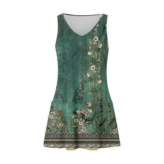 Bademode Damen Strandkleid mit Blumenprint und Rückenfrei