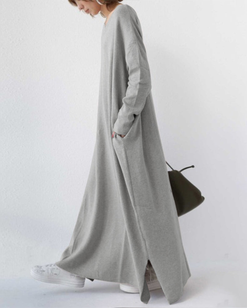 Vera® | Elegantes Langarmkleid mit V-Ausschnitt