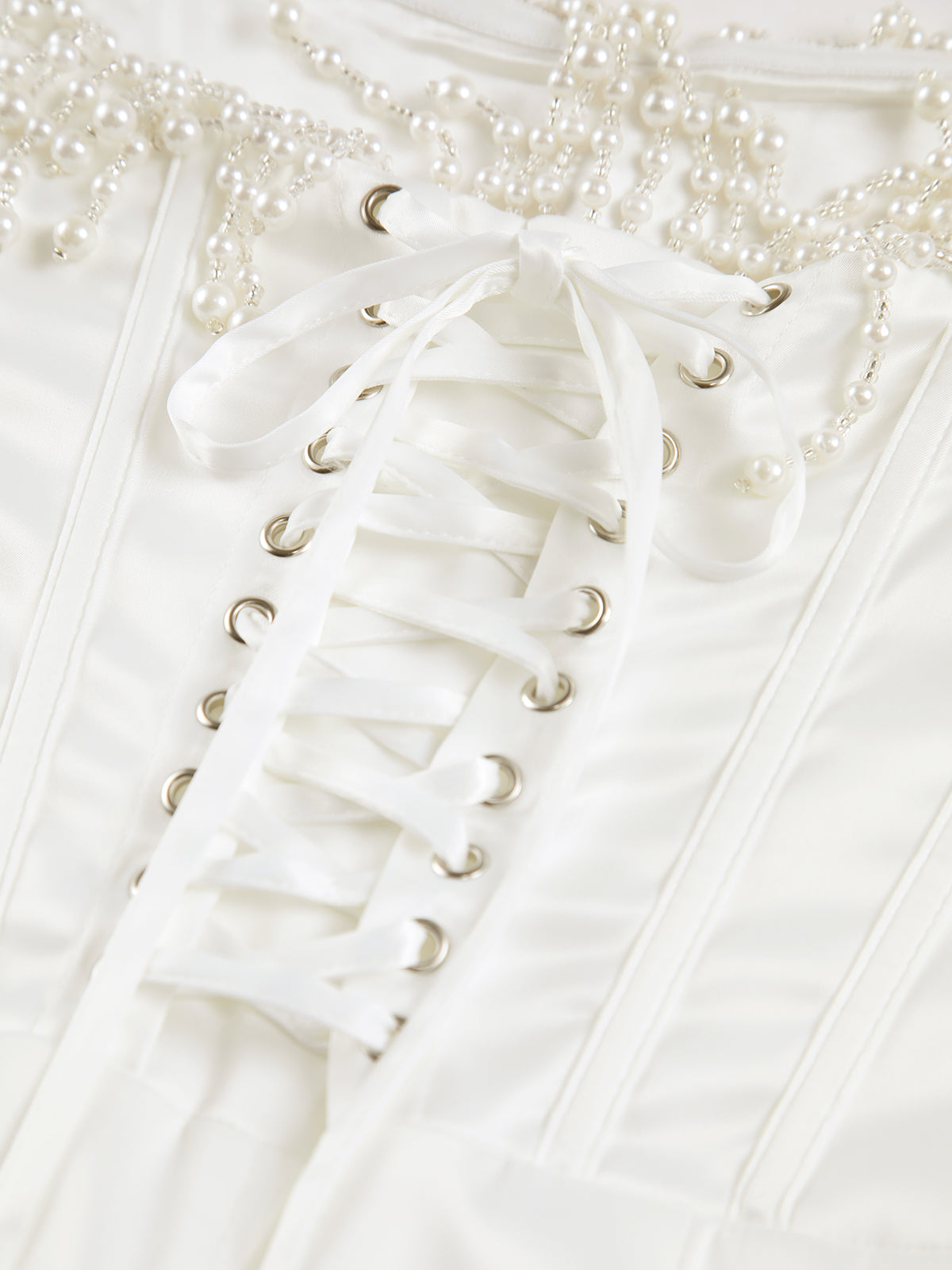 Elegantes Perlen-Midi-Kleid schulterfrei für Frühling & Sommer