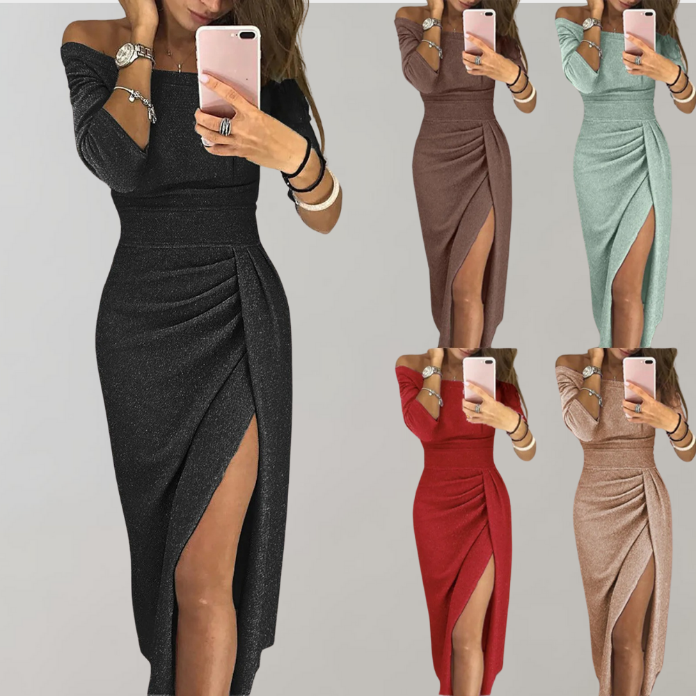 Kleid aus luxuriösen Materialien für elegante Anlässe