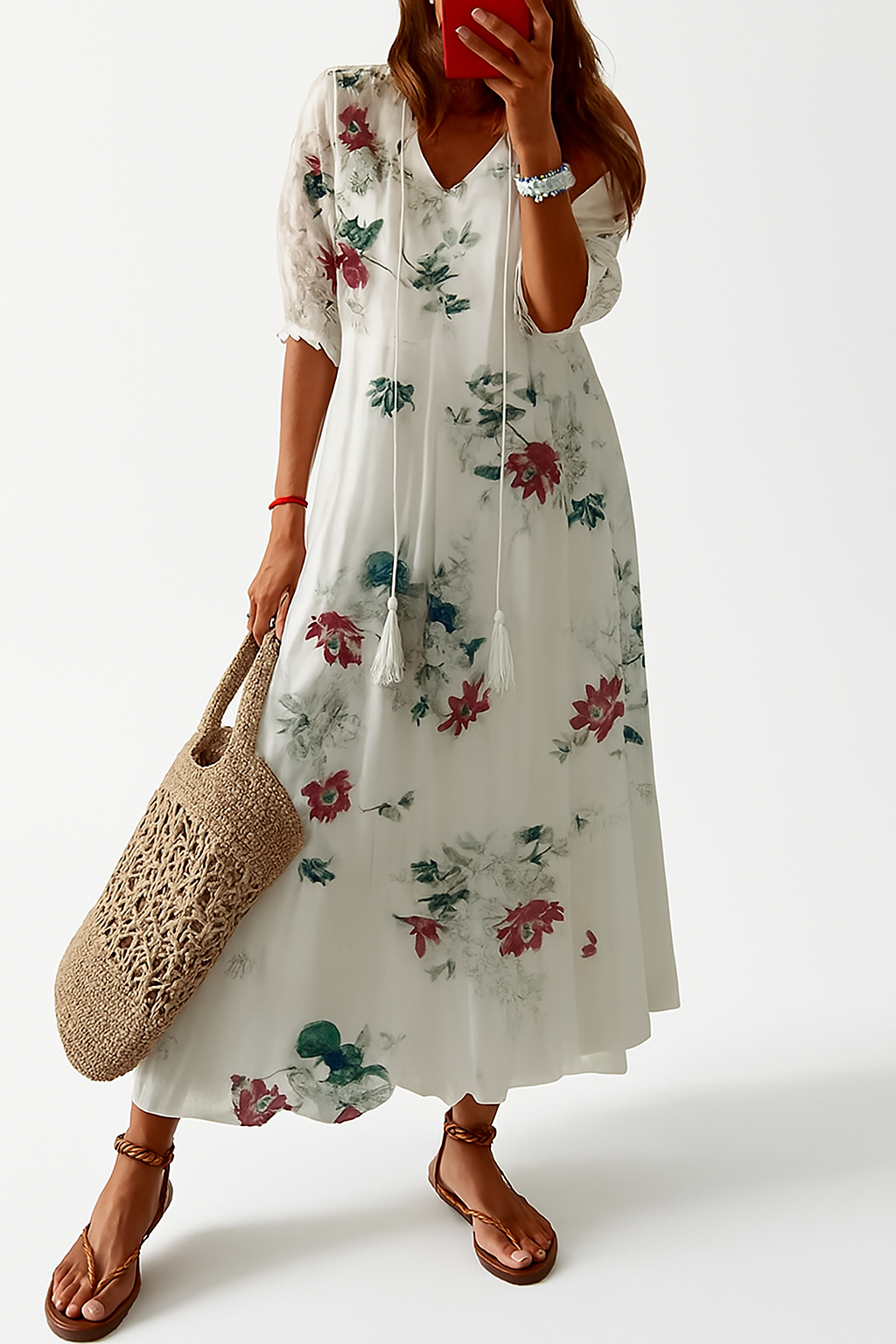 Kleider für Frauen – Elegantes Sommerkleid in Maxi-Länge für den Sommer