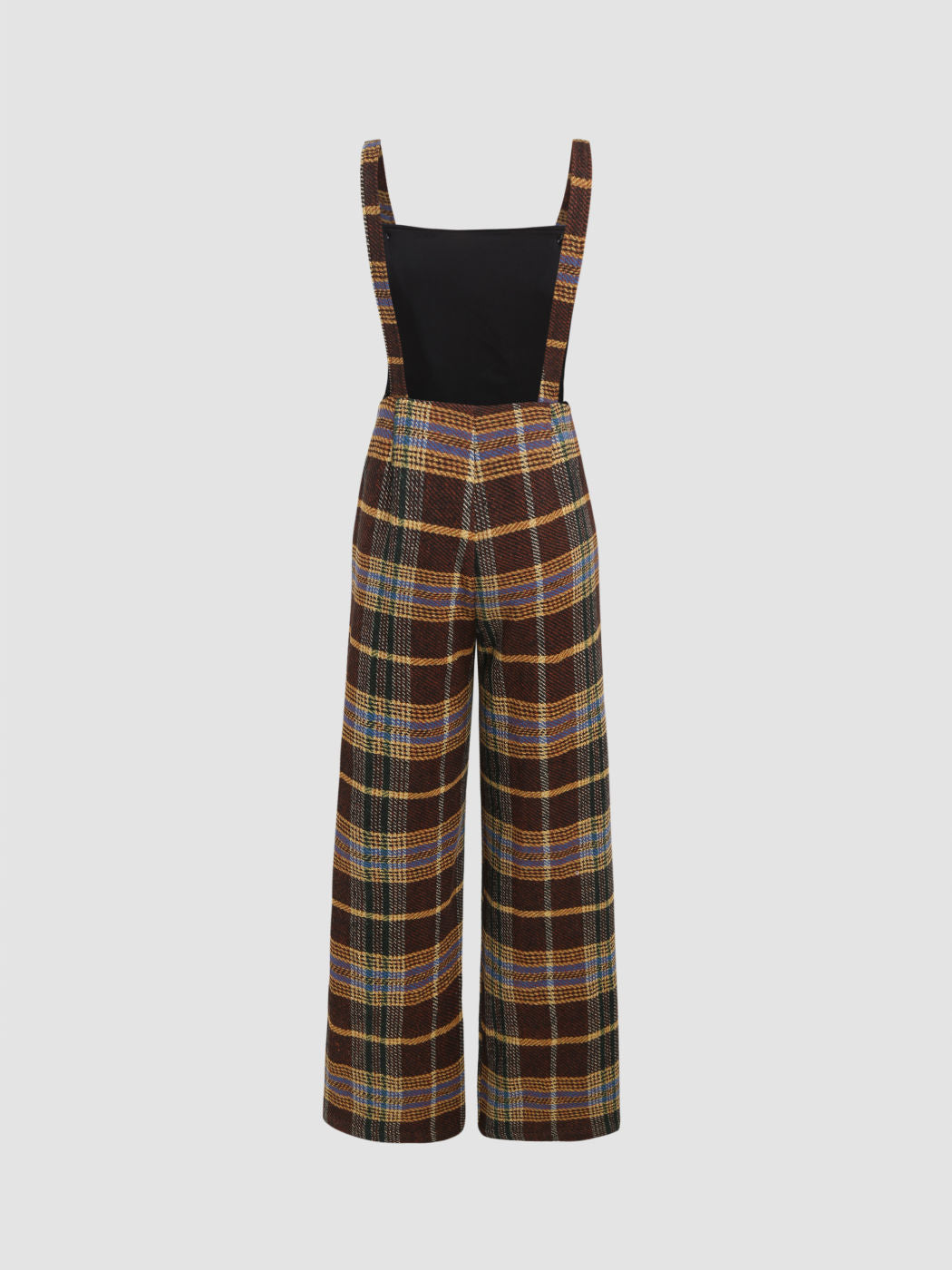 Overall mit Tweed-Karomuster und weitem Schnitt für elegante Frauen