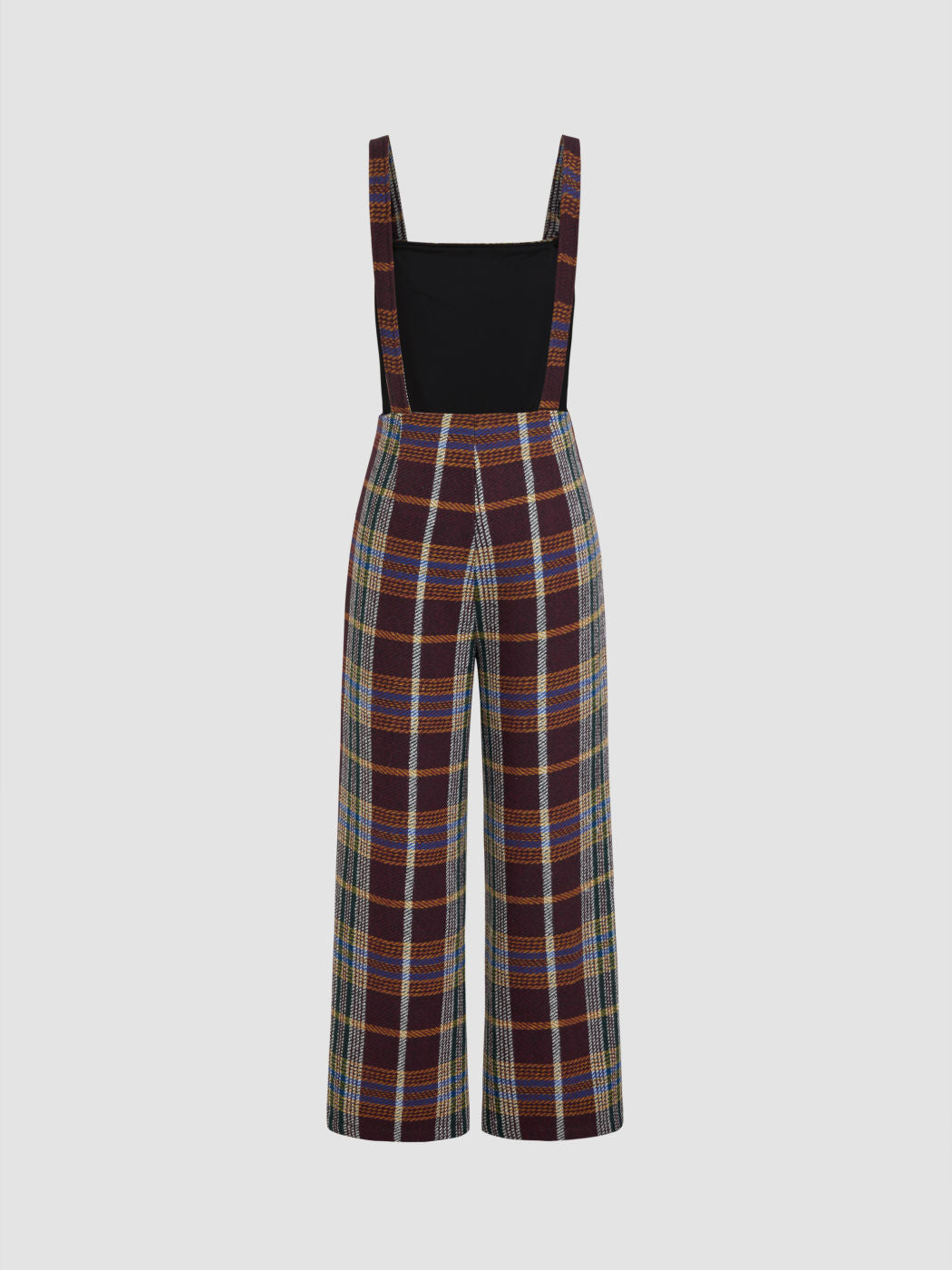 Overall mit Tweed-Karomuster und weitem Schnitt für elegante Frauen