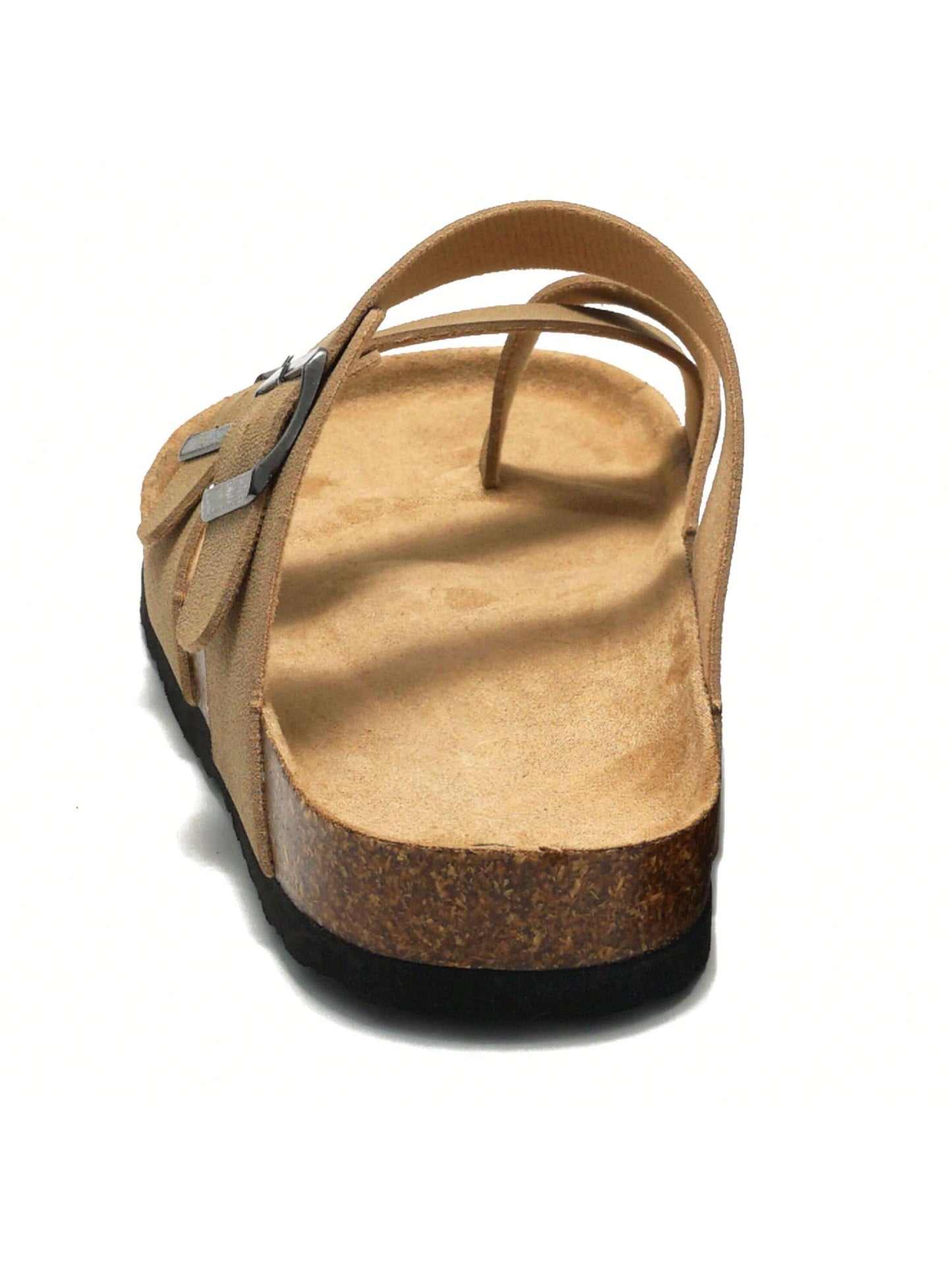 Damen-Zehentrenner aus weichem Kork, modische flache Hausschuhe für Paare, Strand und Sommer