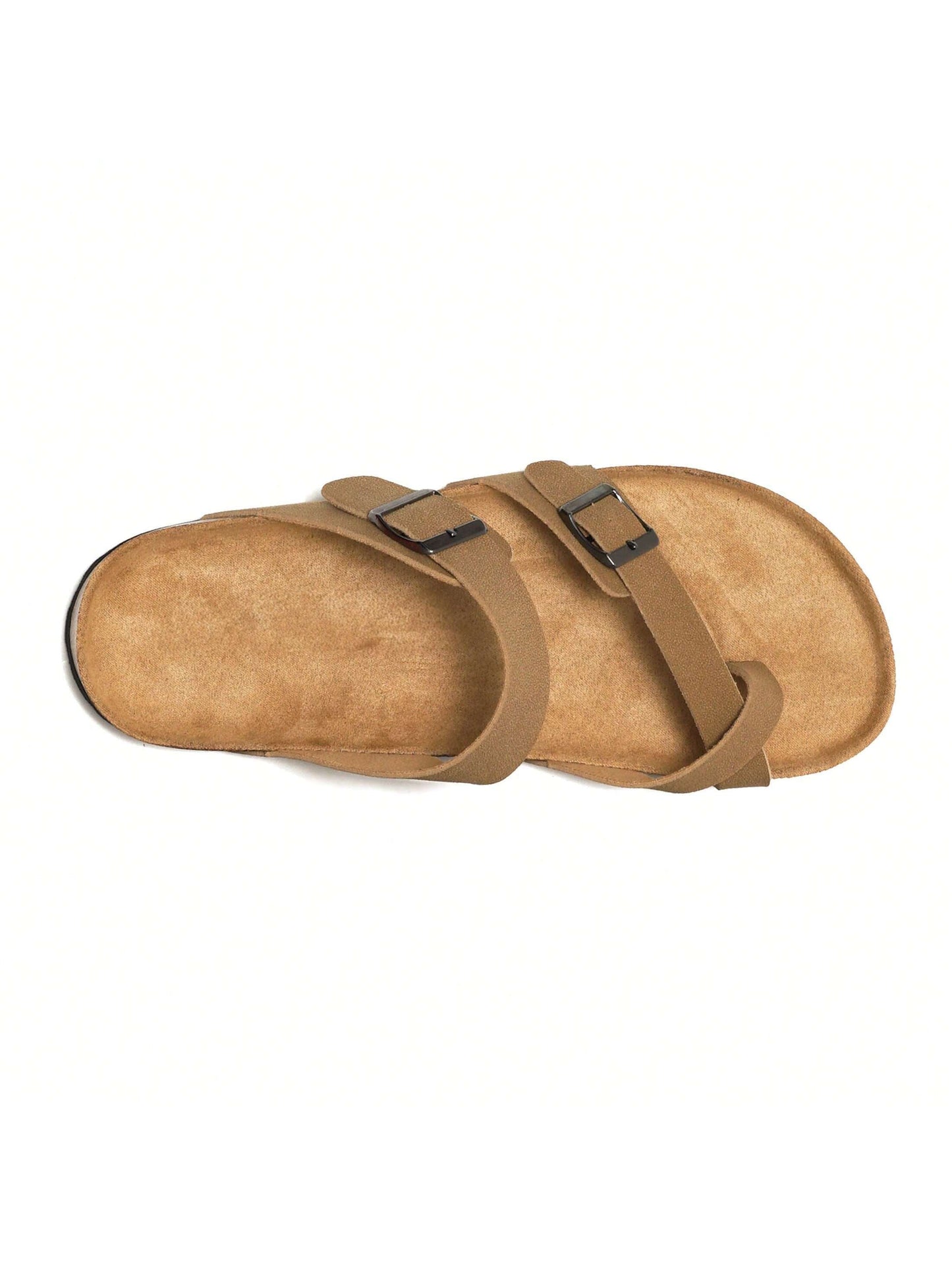 Damen-Zehentrenner aus weichem Kork, modische flache Hausschuhe für Paare, Strand und Sommer