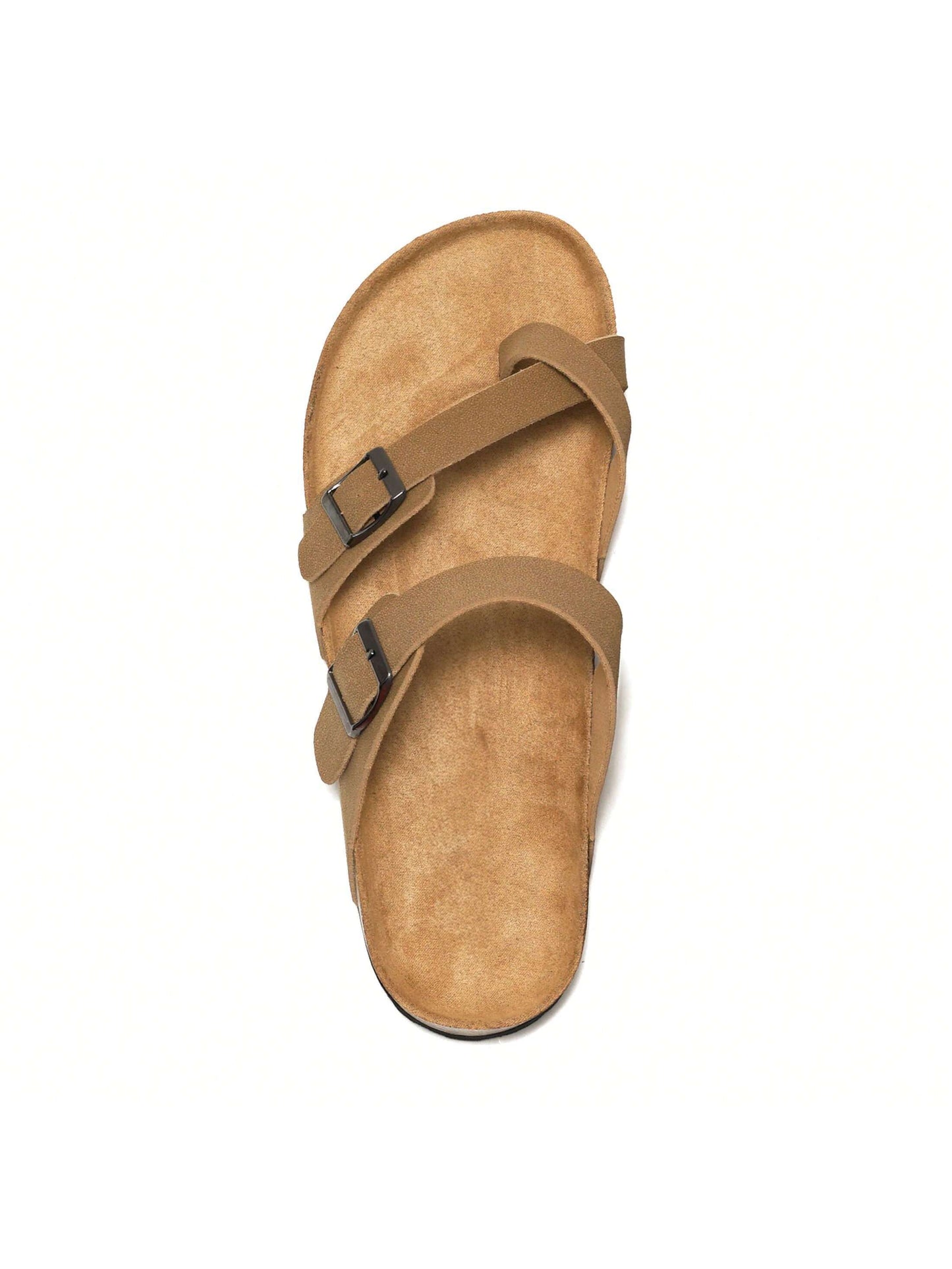Damen-Zehentrenner aus weichem Kork, modische flache Hausschuhe für Paare, Strand und Sommer