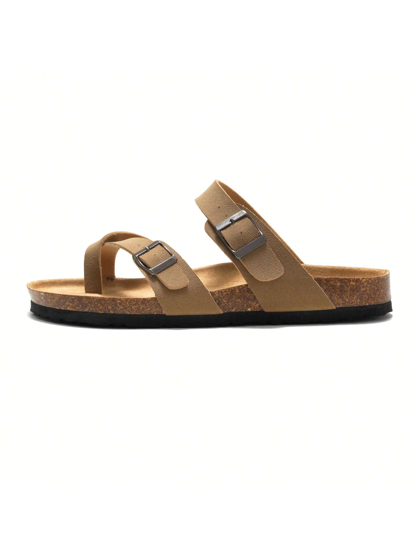 Damen-Zehentrenner aus weichem Kork, modische flache Hausschuhe für Paare, Strand und Sommer