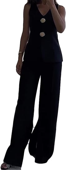 Eleganter Frauen Anzug mit Weste und Hose für Herbst/Winter
