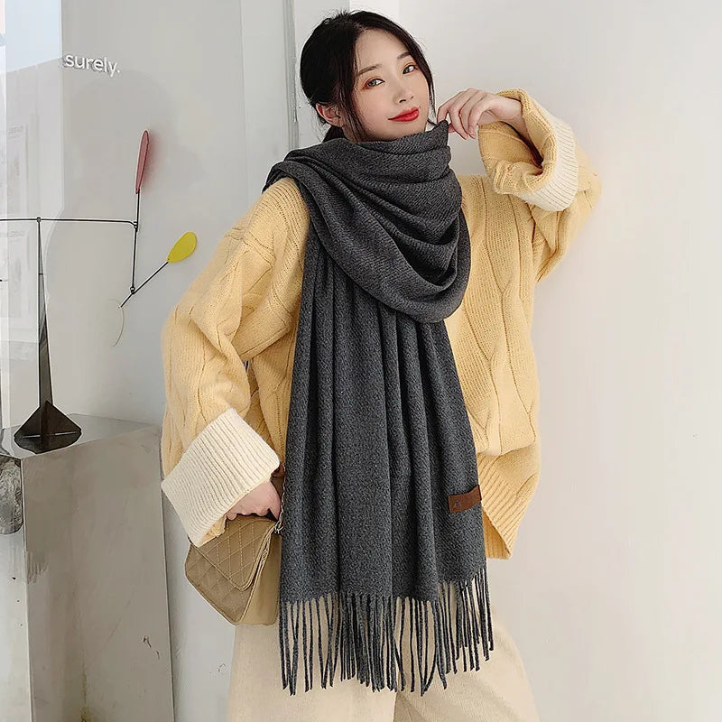 Luxuriöser Baumwolle Schal Frauen - Warm & Elegant für Winter