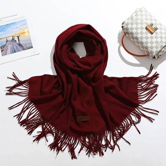 Luxuriöser Baumwolle Schal Frauen - Warm & Elegant für Winter
