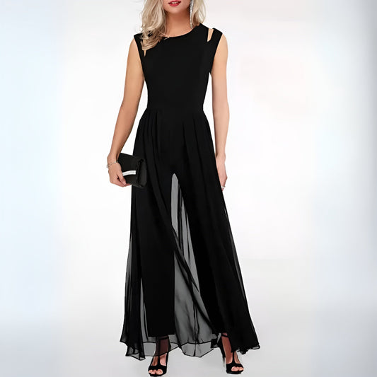 Jumpsuit für Damen mit leichtem und transparentem Rock