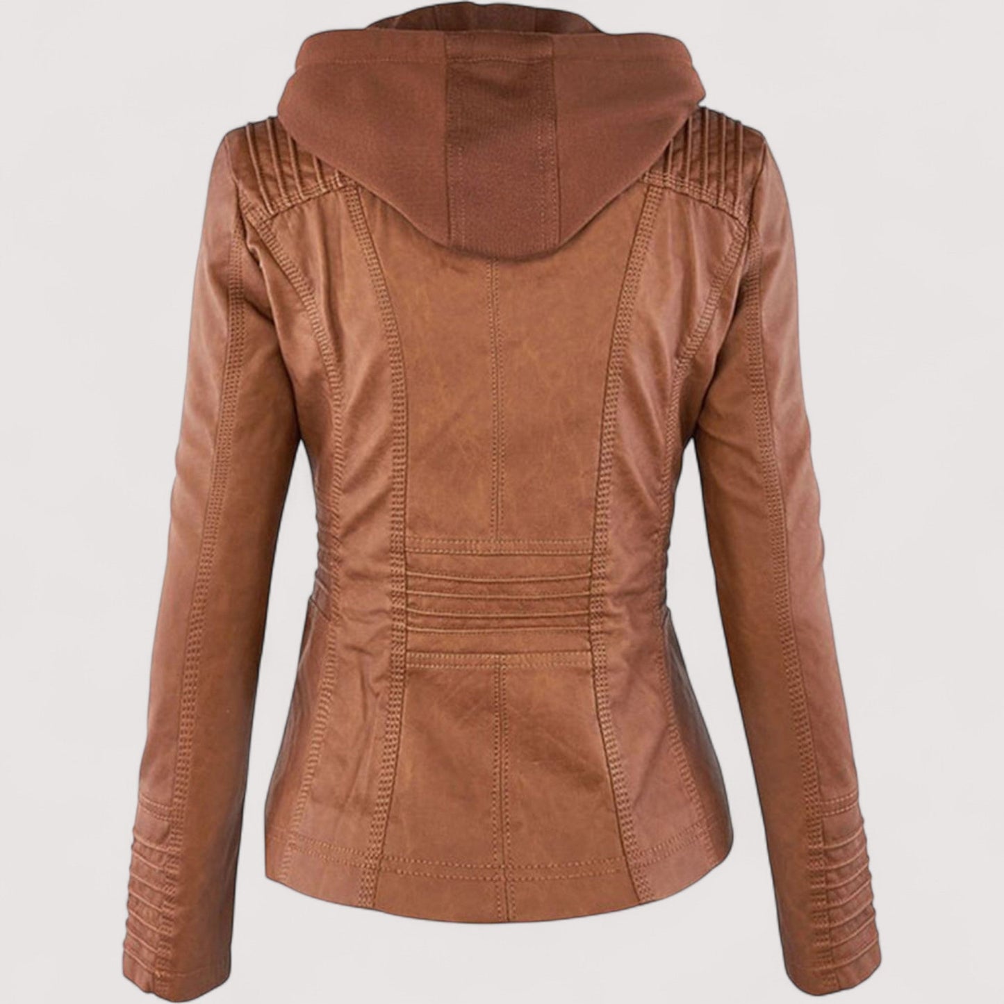 Vera | Laurina - Taillierte Bikerjacke mit Kapuze