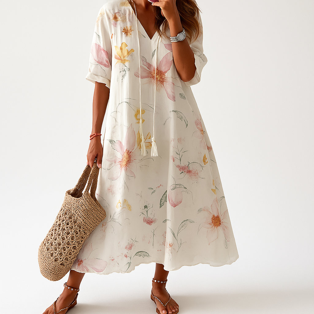 Kleider für Frauen – Elegantes Sommerkleid in Maxi-Länge für den Sommer