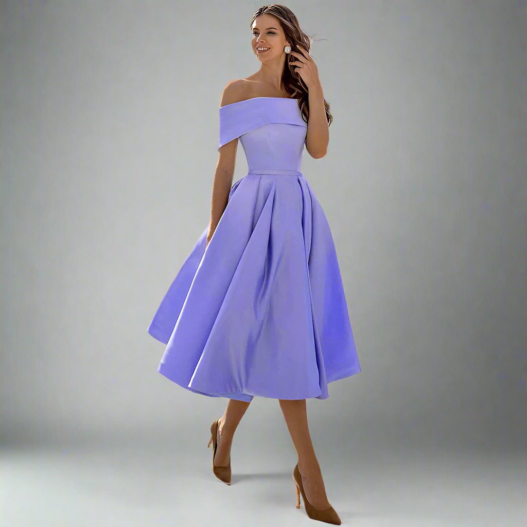 Elegantes trägerloses Satin-Partykleid für festliche Anlässe