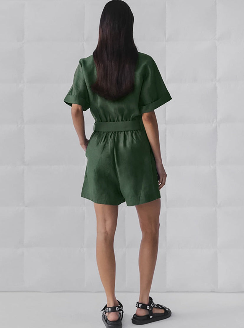 Warmer Frauen Jumpsuit mit weitem Bein und Schnürung