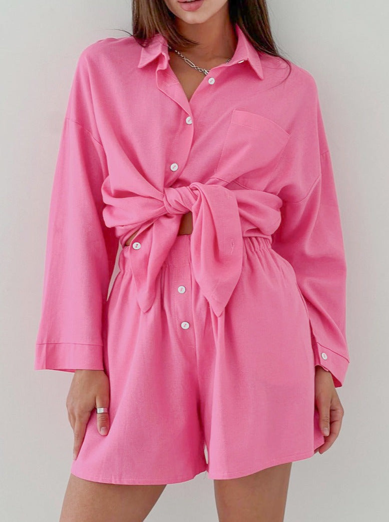 Rosafarbener Cardigan für Frauen - Langer, eleganter Schnitt