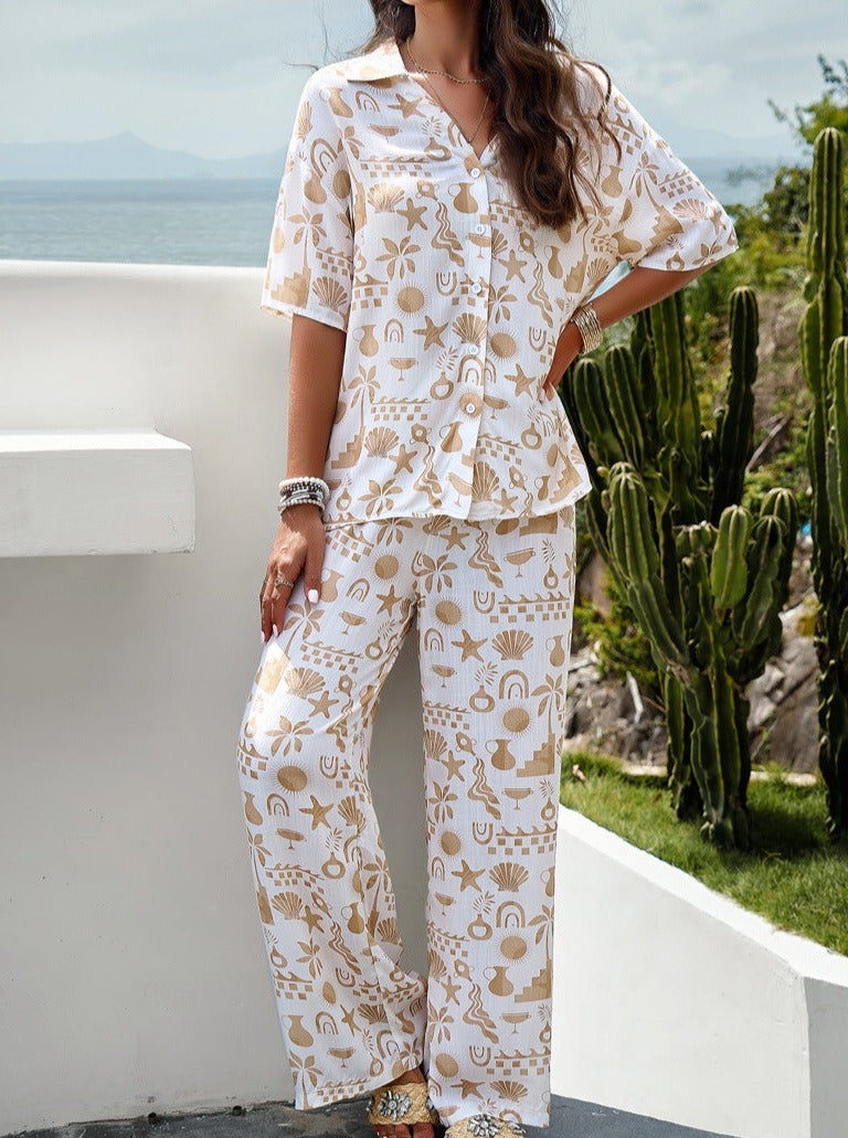Weißer Anzug mit Prints – Eleganz & Komfort für jede Jahreszeit