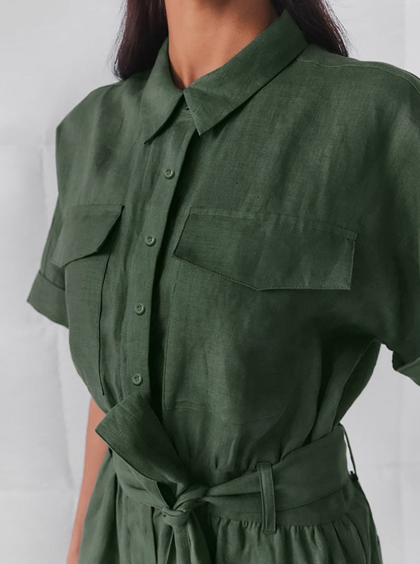 Warmer Frauen Jumpsuit mit weitem Bein und Schnürung