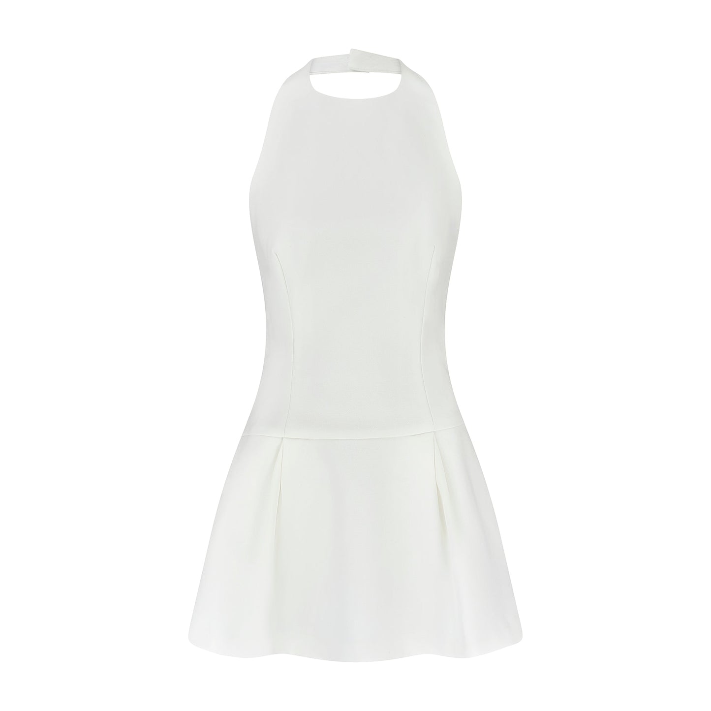 Elegantes Marden Minikleid: Weiß, Asymmetrischer Saum, Sommer-Chic
