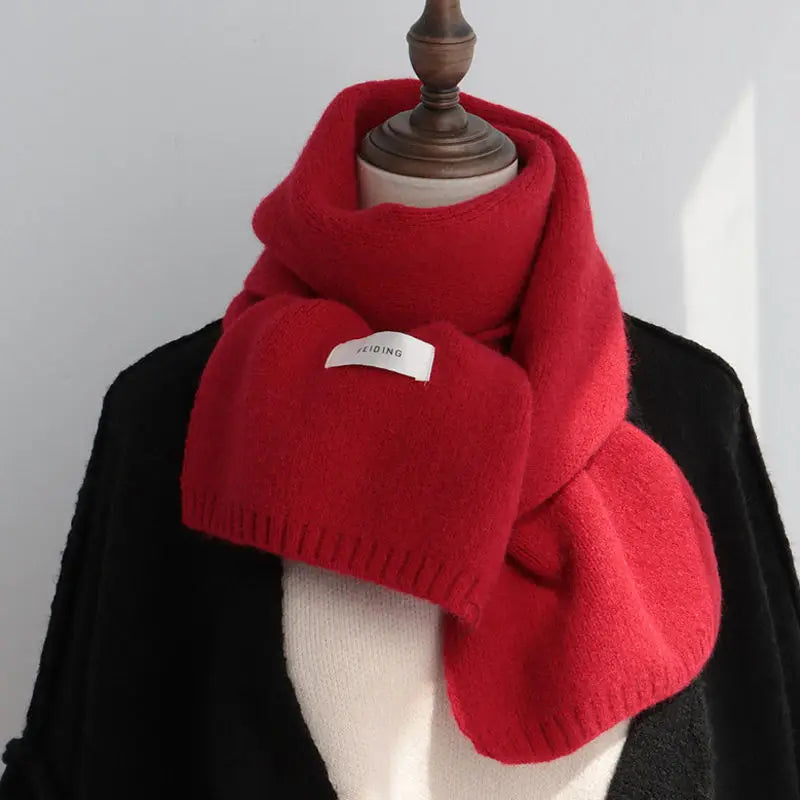 Schal für Frauen aus Wolle und Polyester, einfarbig, warm und vielseitig für Herbst und Winter
