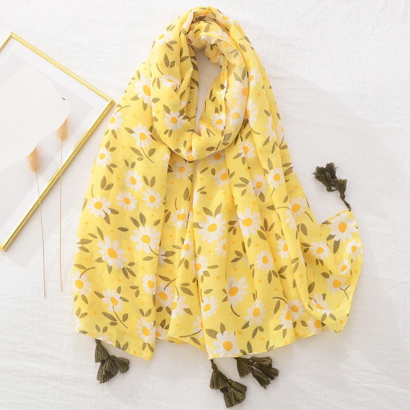 Luxuriöser Frauenschal mit Blumenmuster für stilvolle Frauen