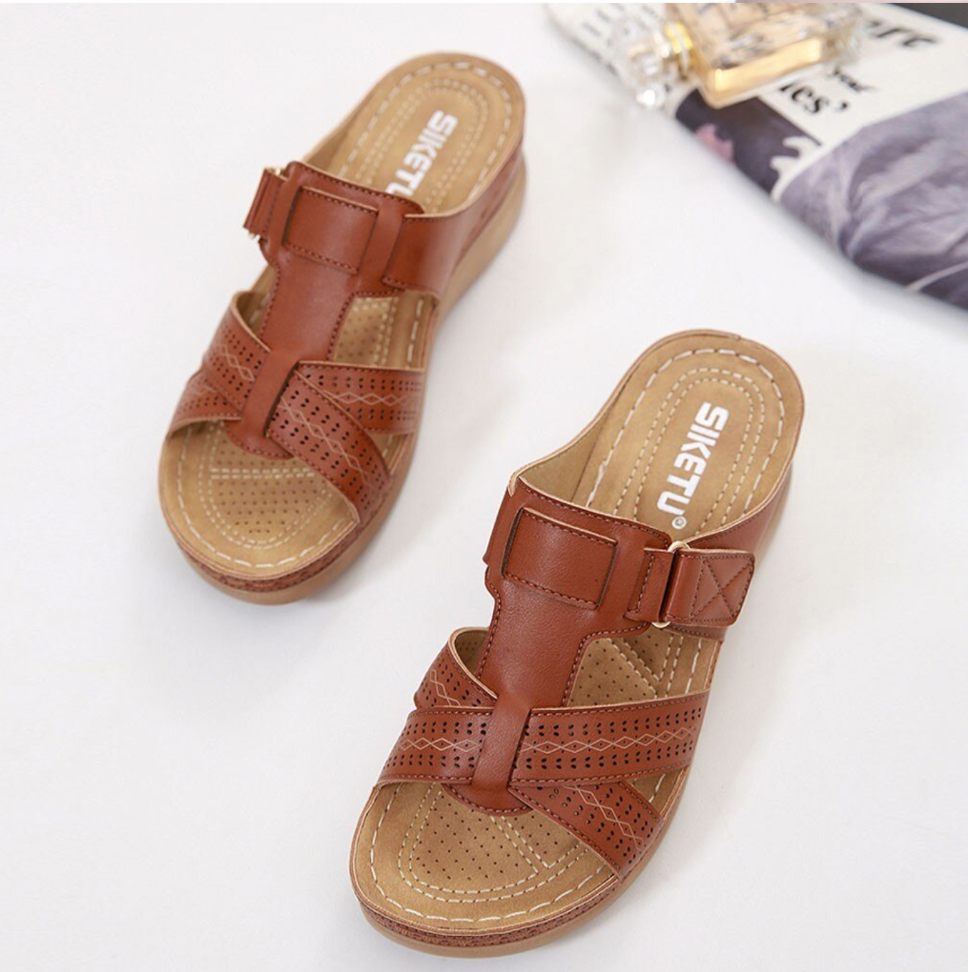 Eleanor Damen Komfort-Sandalen: Geflochten, Elegant, Bequem