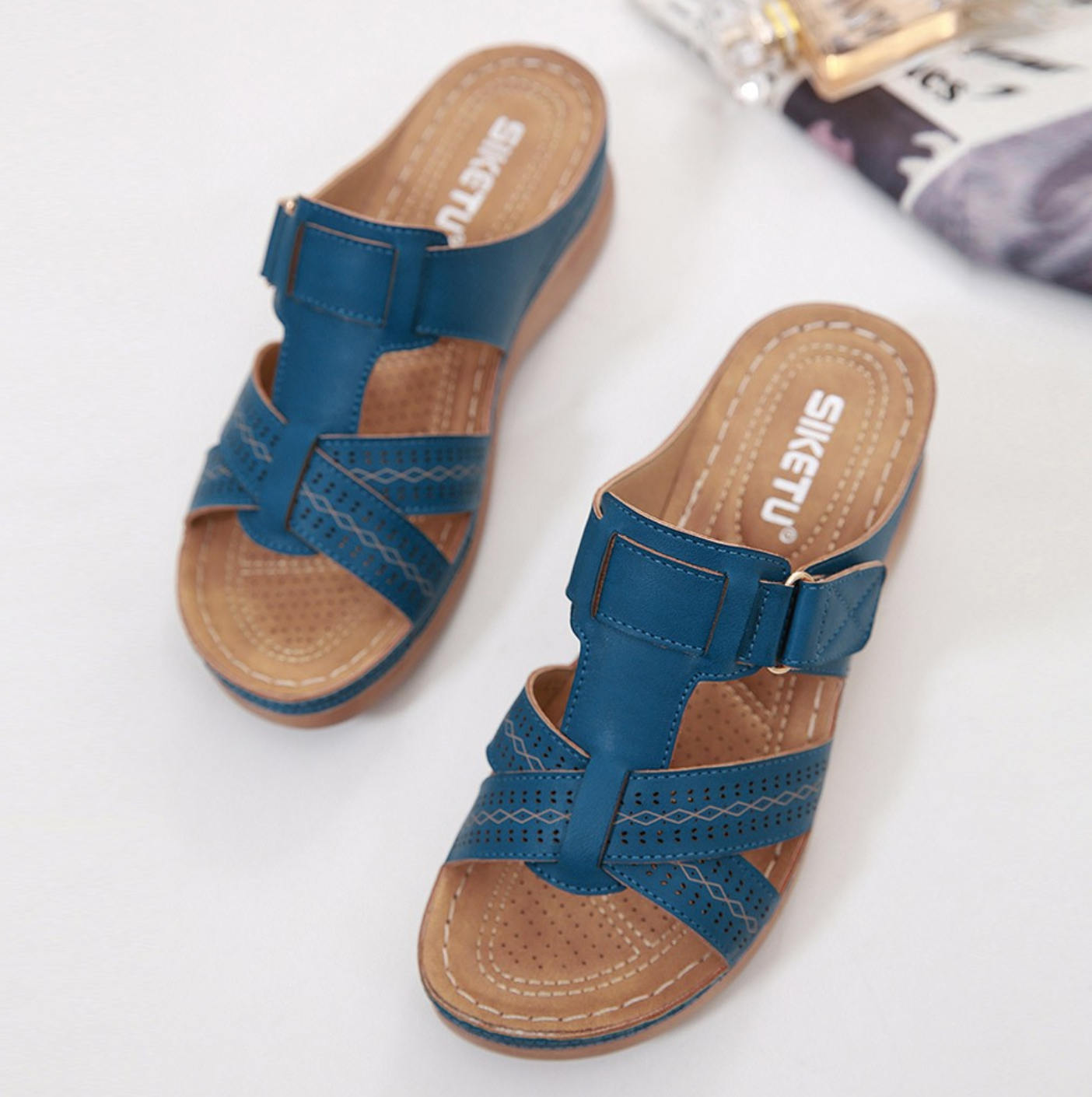 Eleanor Damen Komfort-Sandalen: Geflochten, Elegant, Bequem