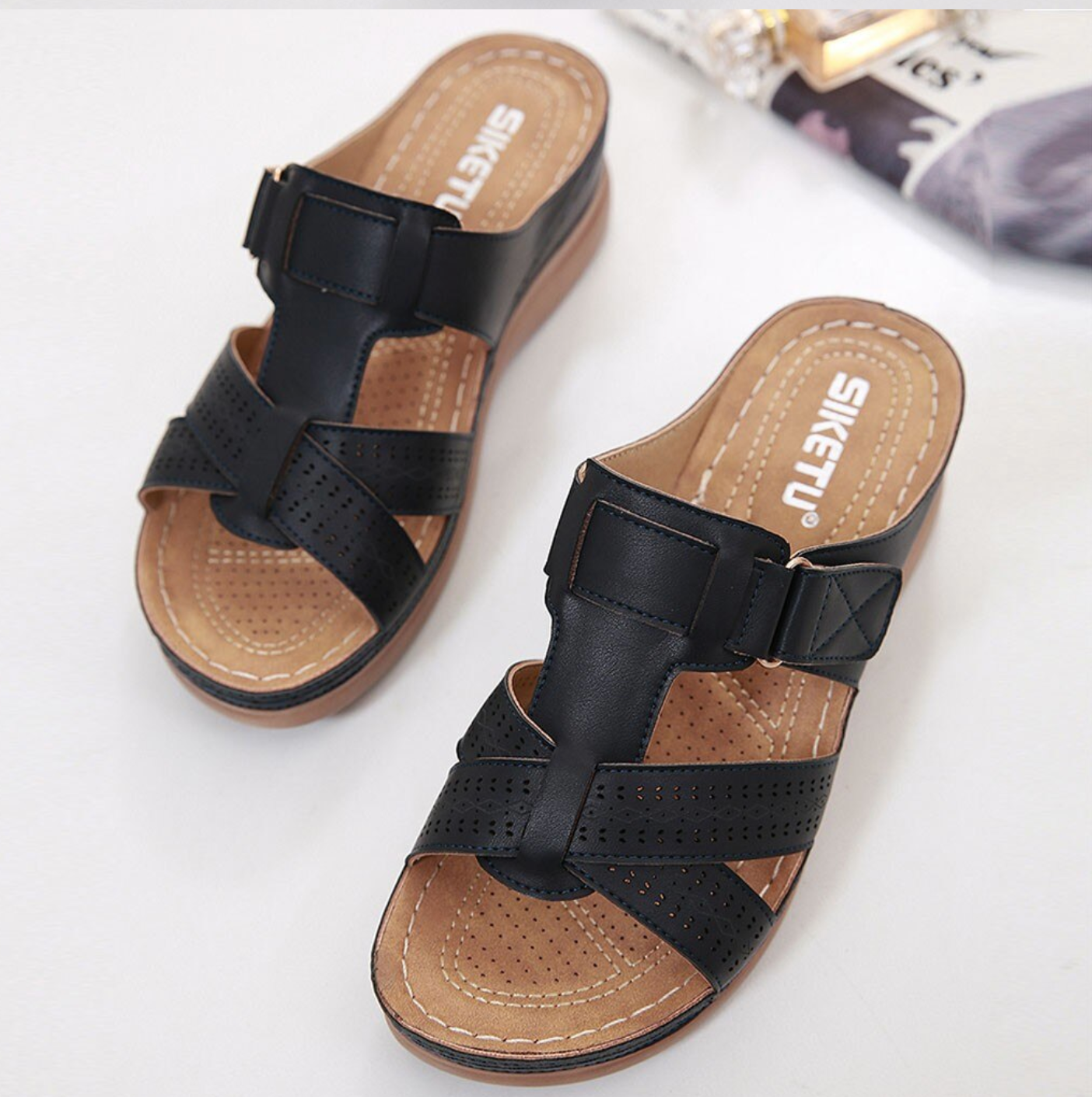 Eleanor Damen Komfort-Sandalen: Geflochten, Elegant, Bequem
