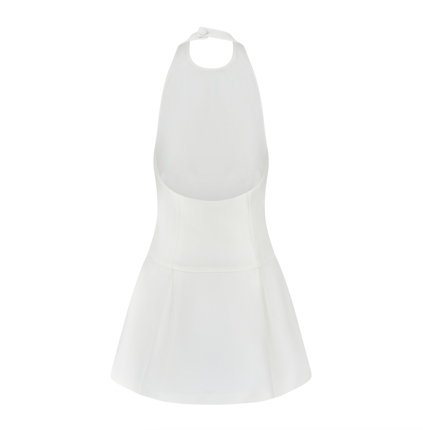 Elegantes Marden Minikleid: Weiß, Asymmetrischer Saum, Sommer-Chic