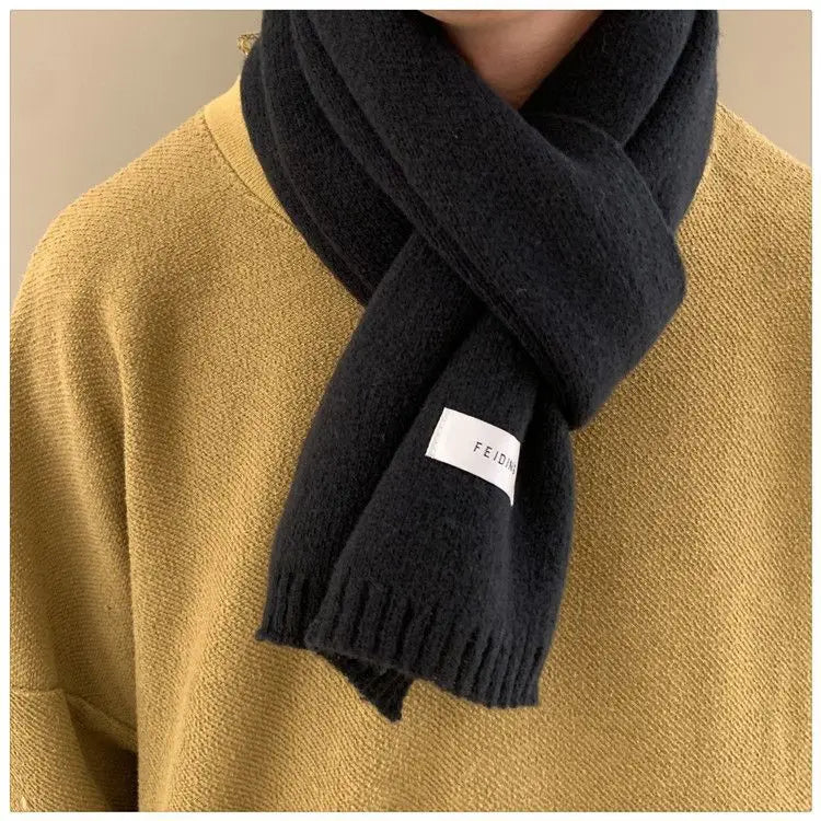 Schal für Frauen aus Wolle und Polyester, einfarbig, warm und vielseitig für Herbst und Winter