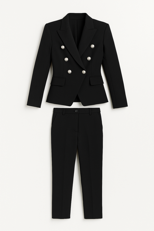 Sets Damen Zweiteiler Elegant Blazer und Hose in vielen Farben