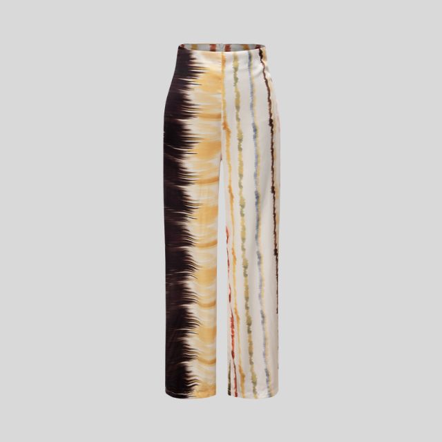 Sets in Bohèmefarben mit schulterfreiem Oberteil und Palazzo-Hose