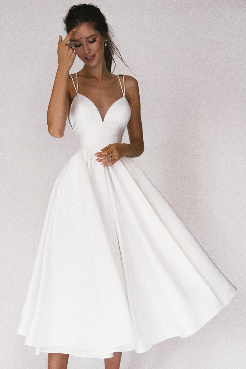Kleider-Brautjungfernkleid mit elegantem Ausschnitt für Frauen