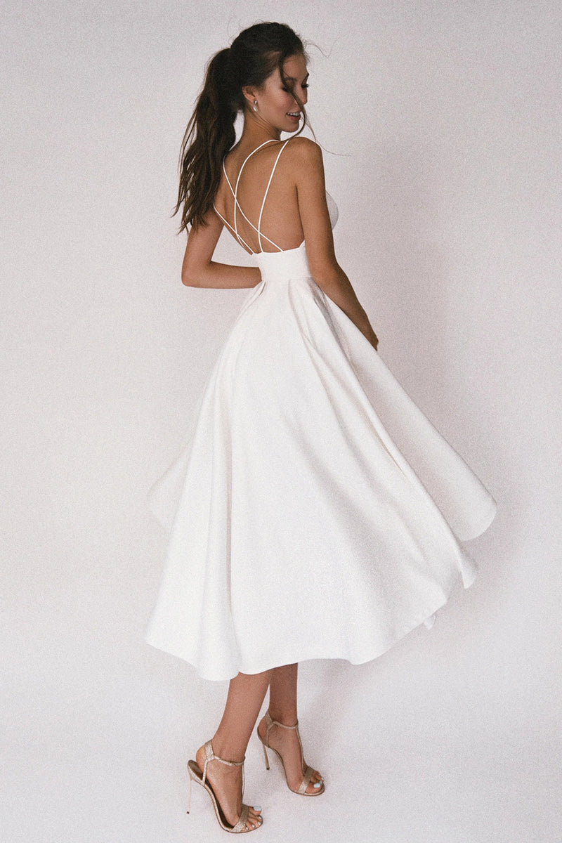 Kleider-Brautjungfernkleid mit elegantem Ausschnitt für Frauen