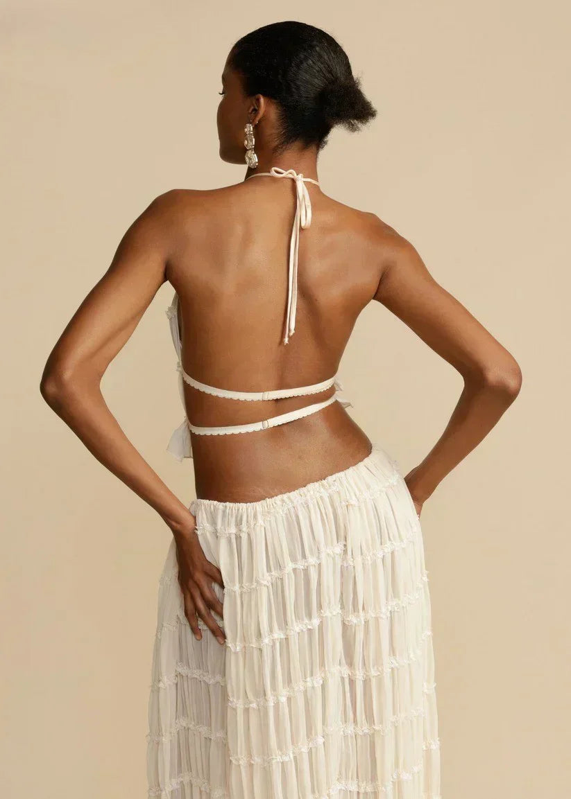 Set aus Haltertop und Rock – Elegantes Outfit für Damen