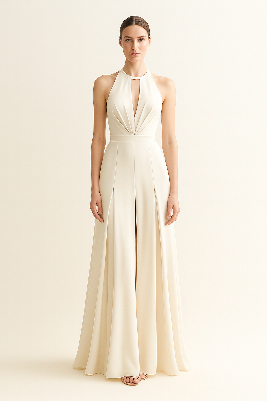 Jumpsuit mit elegantem V-Ausschnitt für einen stilvollen Look