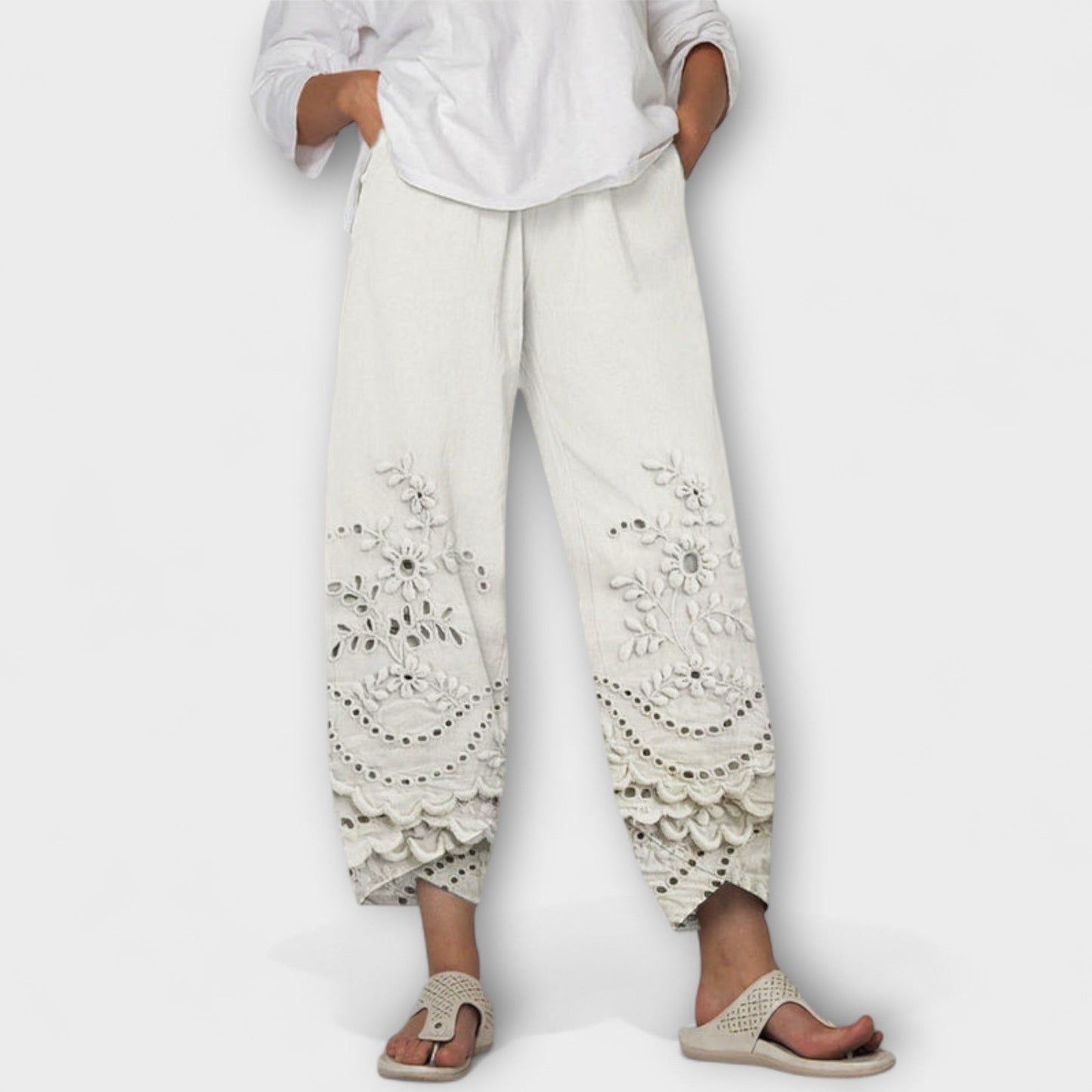 Vera | Chloe – Elegante Print Spitzenhose