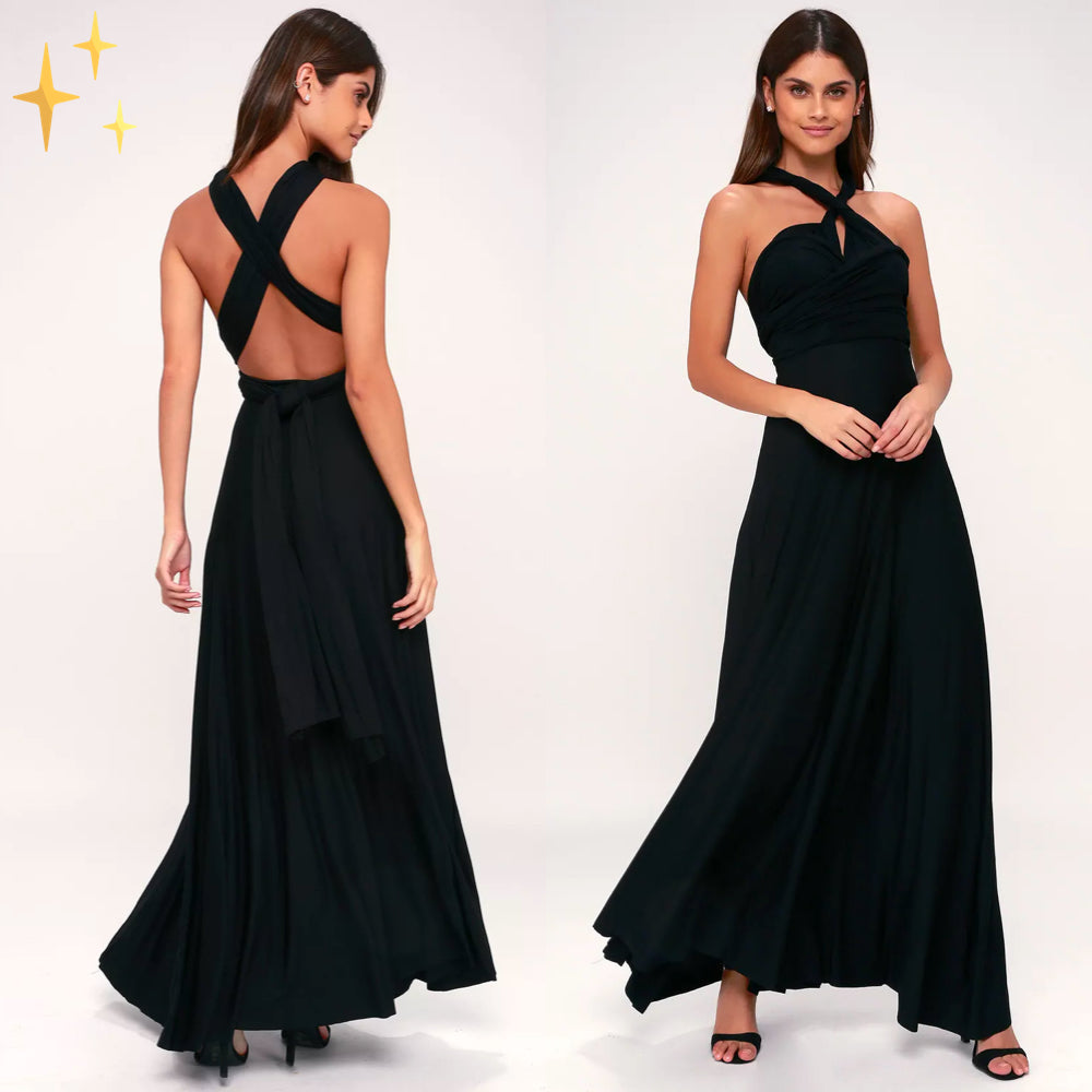 Kleid Lang Rückenfrei Elegant in Flieder für besondere Anlässe