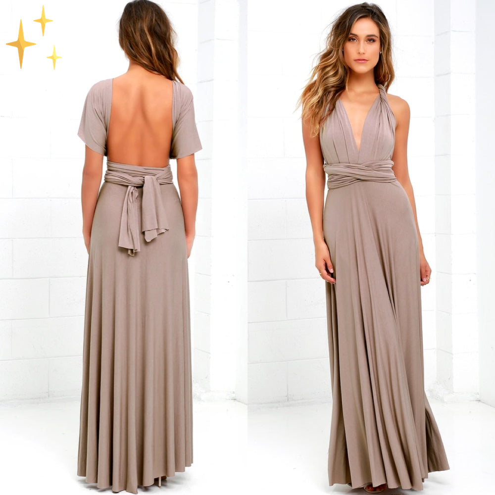 Kleid Lang Rückenfrei Elegant in Flieder für besondere Anlässe